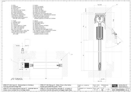KR60 (P1120) Manual G - Motor Drive in the hollow recess quick assembly guide - fixed