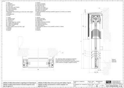 GM200 (P1650) Motor drive pre-hung with Gallery Type 8