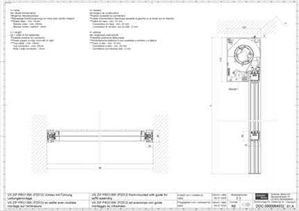 VS ZIP PRO135K (P2312) front-mounted with guide for soffit assembly