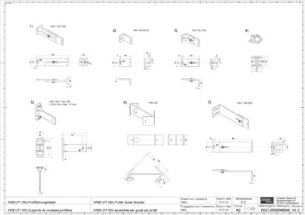 KR80 (P1160) Profile Guide Bracket