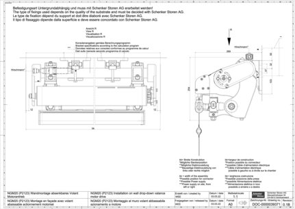 NGM20 (P2123) Installation on wall drop-down valance motor drive
