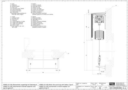 KR80S (P1160) Motor drive pre-hung with Gallery Type 8