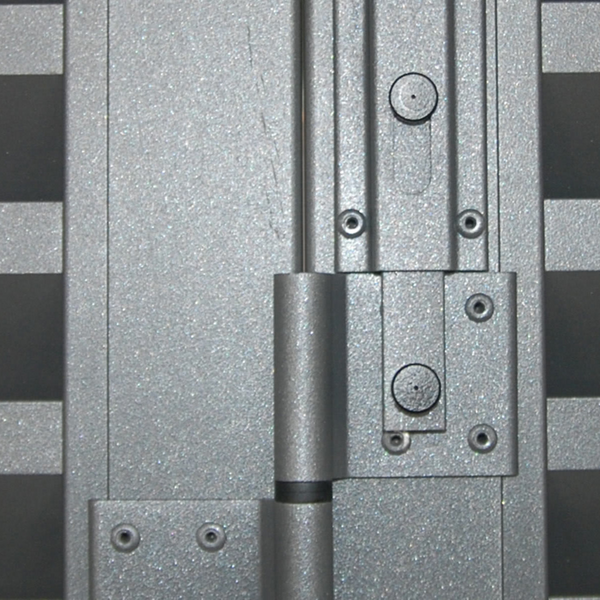 Faltschiebeladen aus Aluminium - Schubriegel