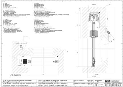 EC80 (P1185) Manual G - Motor Drive in the hollow recess quick assembly guide - fixed