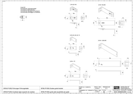 SF58	(P1200) Guides guide bracket