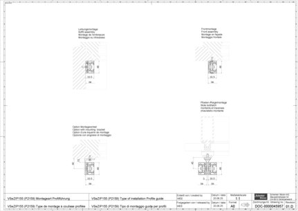 VSeZIP155 (P2159) Type of installation Profile guide