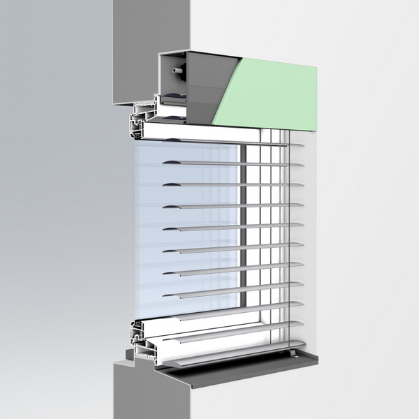 Konvex-Raffstoren KR 60 / KR 80 - Option Blende