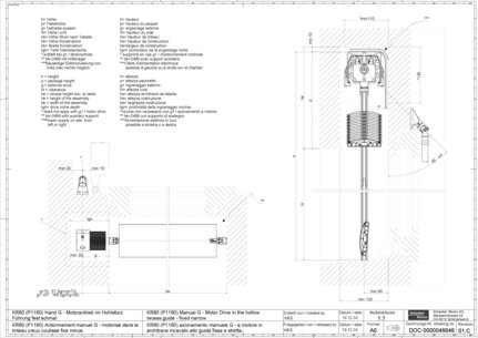 KR80 (P1160) Manual G - Motor Drive in the hollow recess guide - fixed narrow