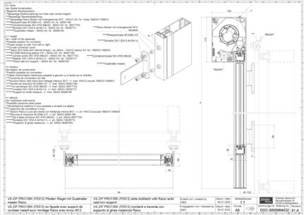 VS ZIP PRO135K (P2312) slide bolt/latch with Raico solid cast-iron support