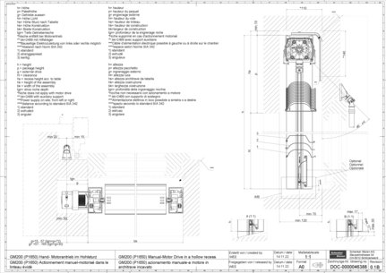 GM200 (P1650) Manual-Motor Drive in a hollow recess