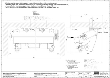 NGM20 (P2123) Ceiling mounting motor drive